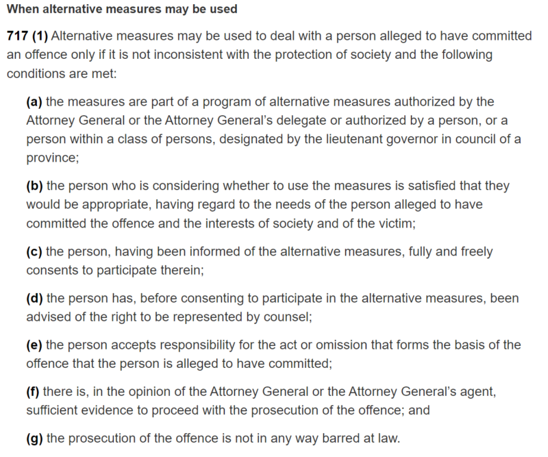 Alternative Measures Program In Canada Strategic Criminal