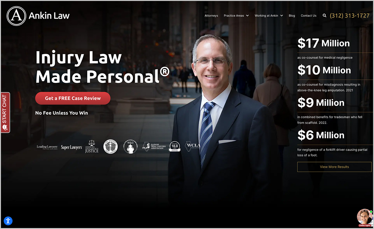 Ankin Law Best Law Firm Website Designs