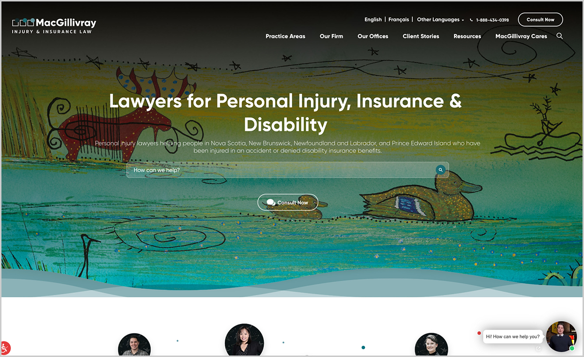 MacGillivray Injury and Insurance Law Best Law Firm Website Design