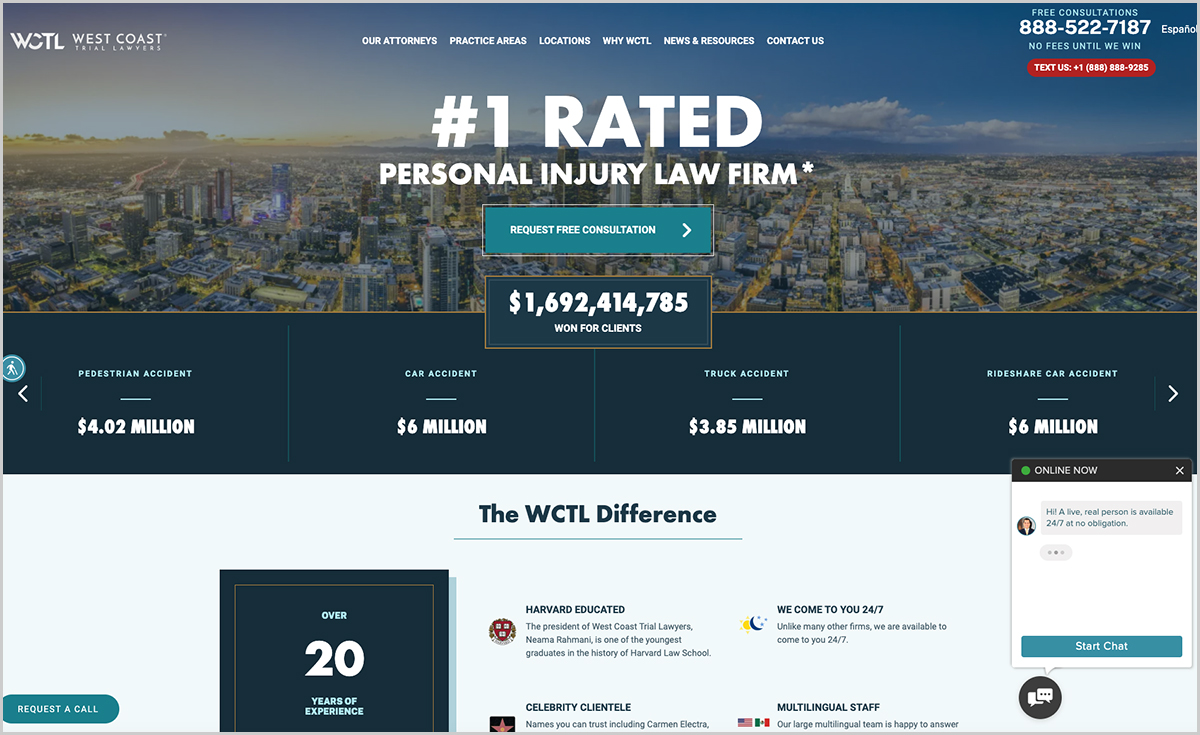 WCTL Best Law Firm Website Design